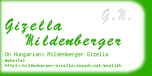 gizella mildenberger business card